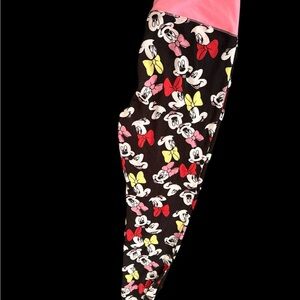 Disney Minnie Mouse Patterned Leggings - Black, Pink, Red, Yellow